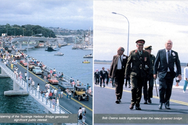 Harbour Bridge. The long-awaited Tauranga Harbour Bridge was officially opened on 13 March 1988.