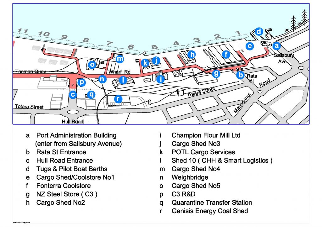 tauranga cruise port map